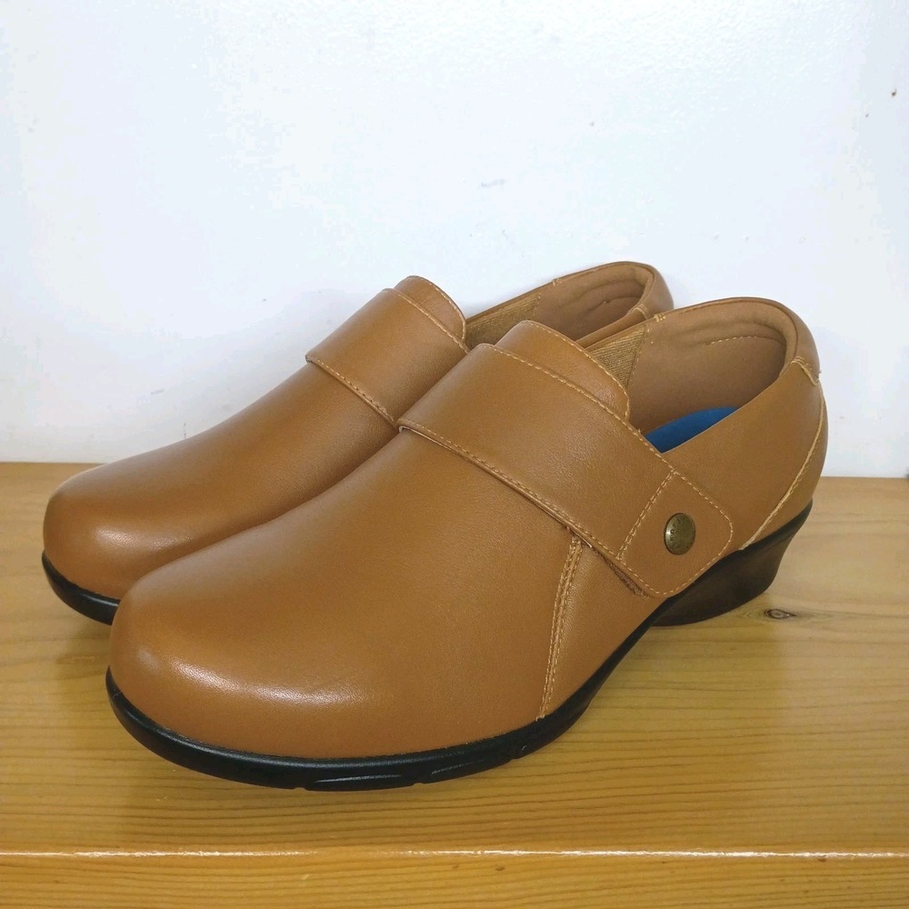 Propet Wallis Brown Leather Loafers Flats Shoes Women's Size 12 EE Comfort